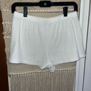 papaya waffle shorts